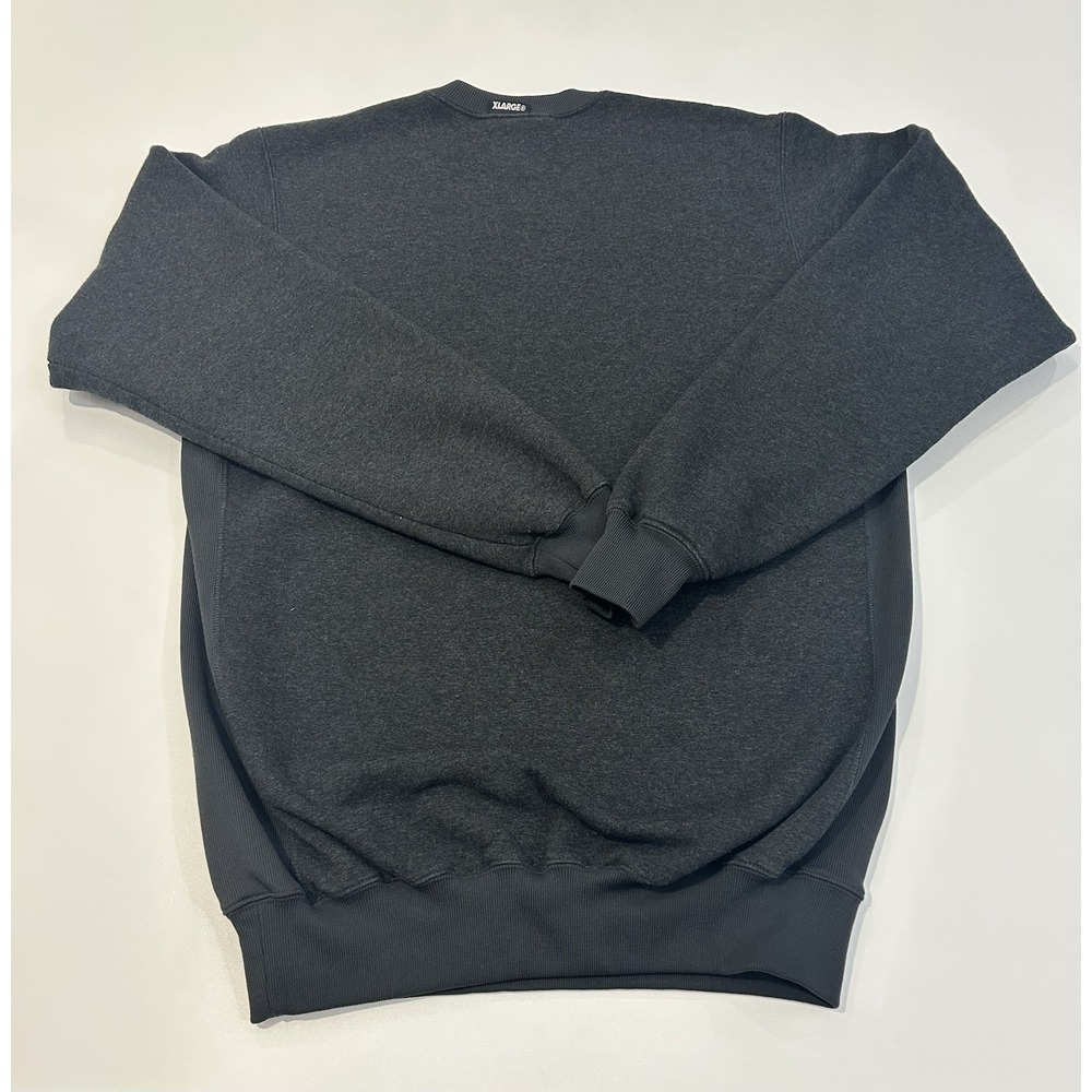 XLARGE Brand crewneck Sweatshirt Mens Medium Gray Gorilla Patch Skate Streetwear - Picture 2 of 6